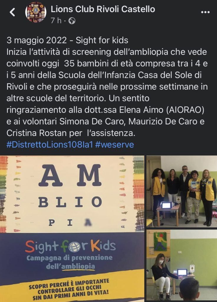 “screening ambliopia”